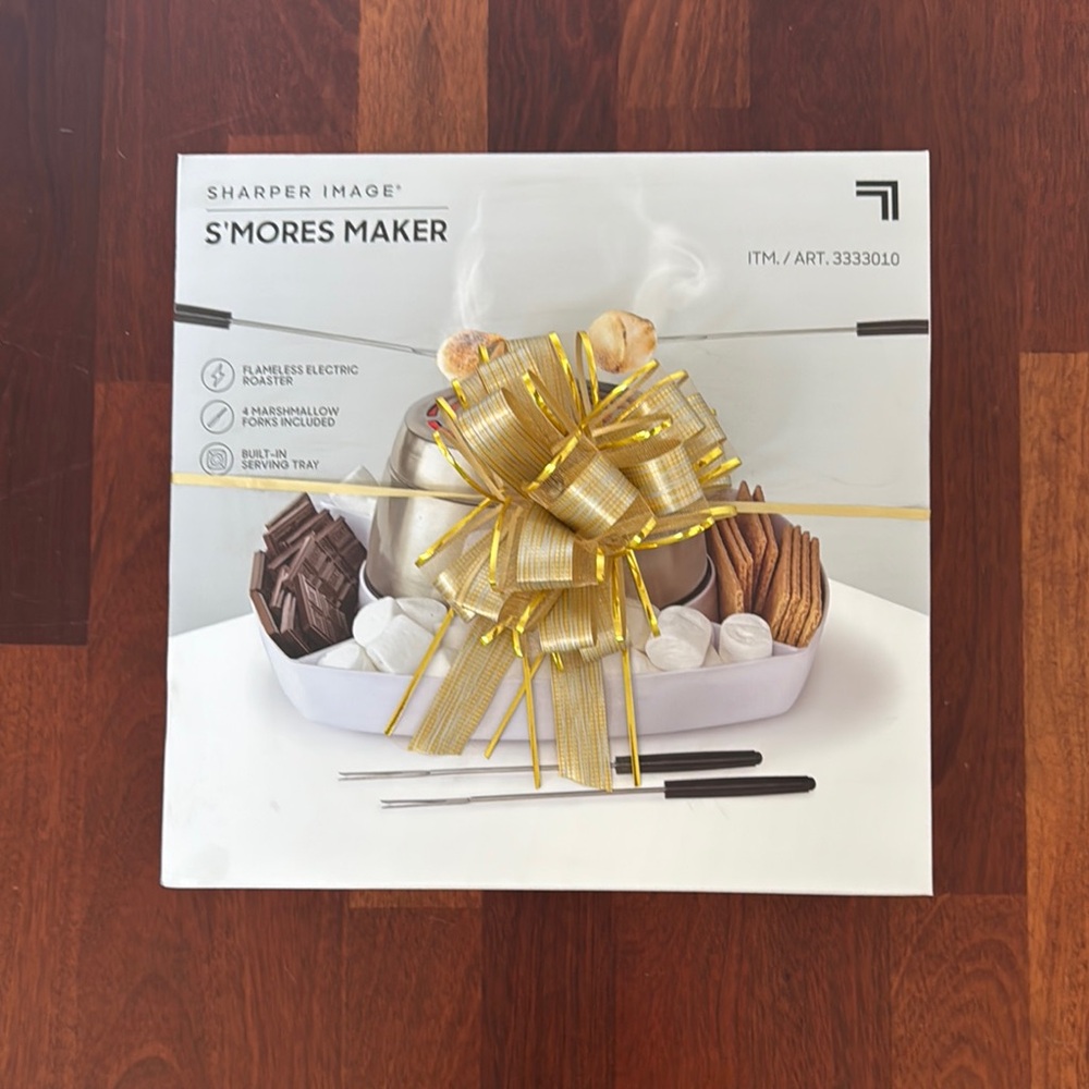 Sharper Image S'mores Maker with gold gift bow